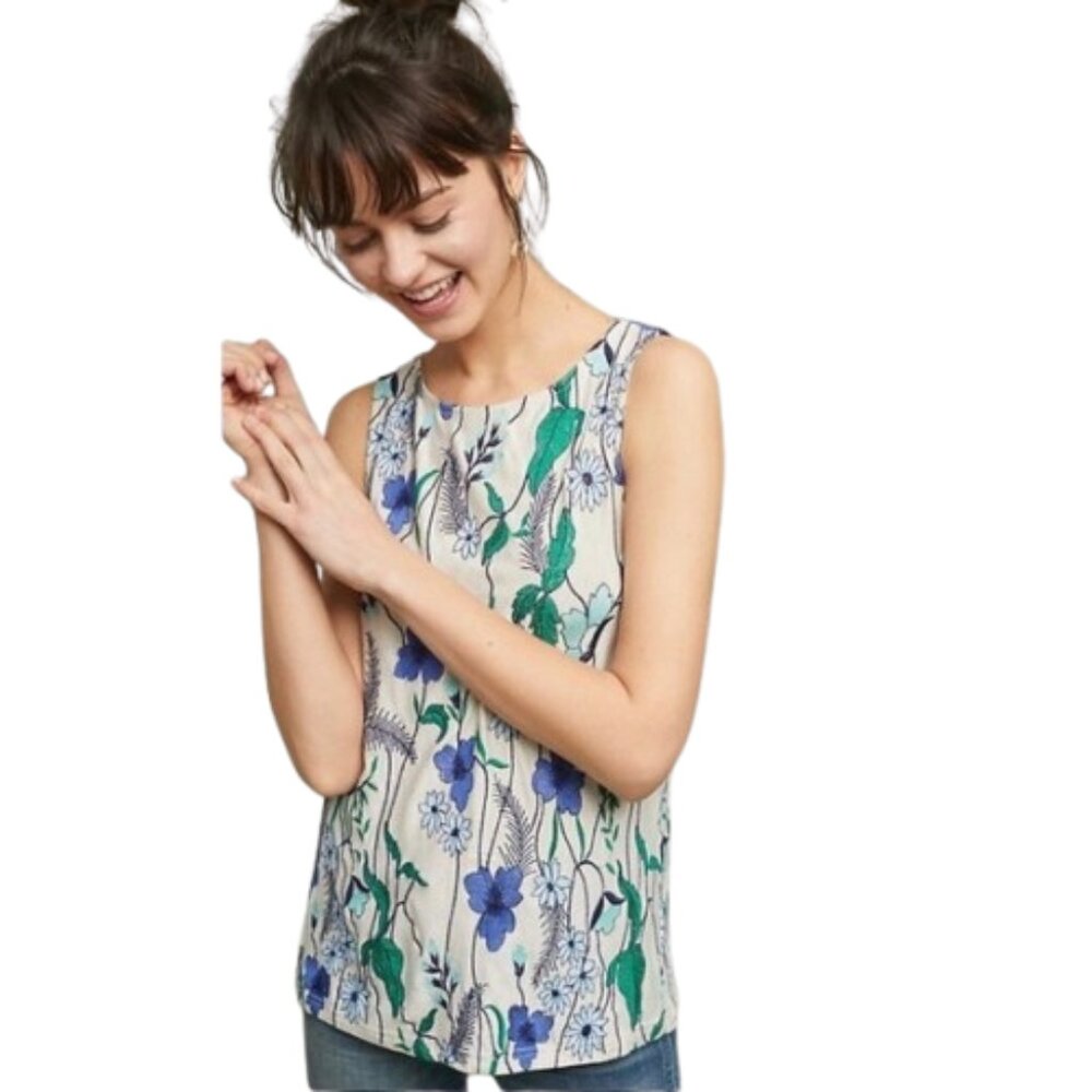 Anthropologie Meadow Rue Cartagena Embroidered Tank